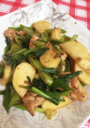 ヘルシー！柚子胡椒のさっぱり鶏カブ炒め-レシピのメイン写真