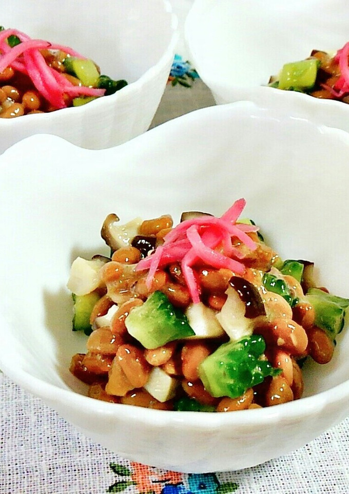 ゴーヤと椎茸の納豆あえ♪-レシピのメイン写真