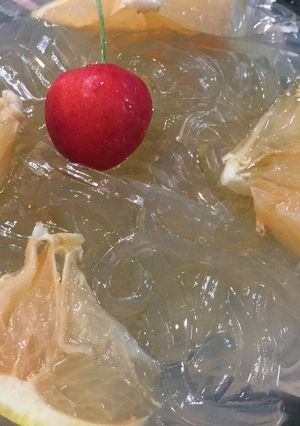 グレープフルーツで食べるトコロテン-レシピのメイン写真