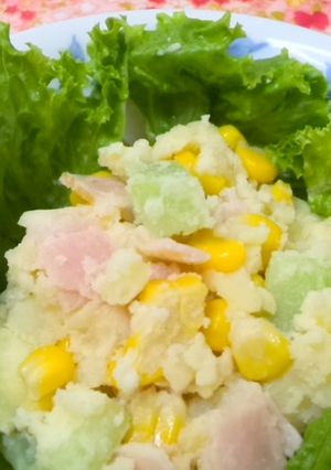 ポテトサラダ　in　ココナッツオイル-レシピのメイン写真