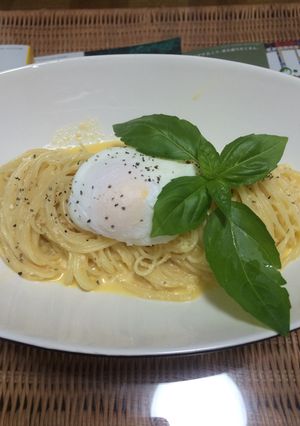 夏にピッタリ簡単！冷製カルボナーラ-レシピのメイン写真