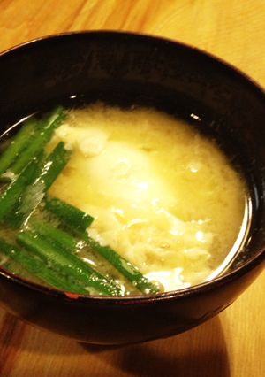 にら玉味噌汁-レシピのメイン写真
