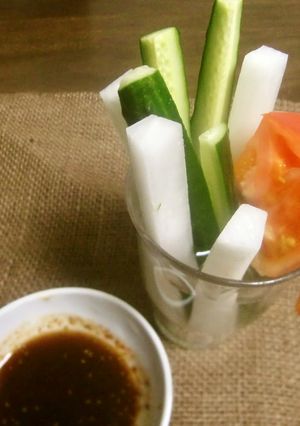 ☆もろみにんにく焼肉のたれでディップ♪-レシピのメイン写真
