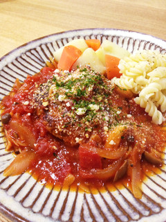 ケチケチ☆ニンニクトマト煮込みハンバーグ-レシピのメイン写真