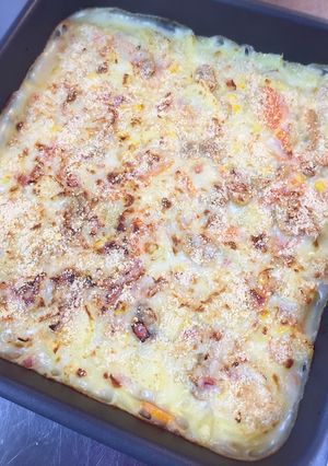 マカロニグラタン　給食-レシピのメイン写真