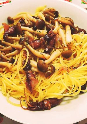 アヒージョリメイク>>オイル系生パスタ-レシピのメイン写真