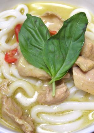 タイカレー缶で 簡単ぶっかけ冷やしうどん-レシピのメイン写真