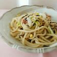 ランチに*塩こんぶ*バター焼きうどん