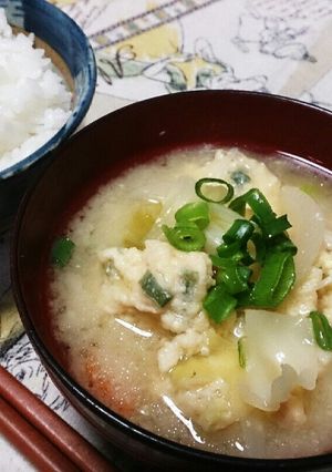 春が来た♪春野菜のお味噌汁-レシピのメイン写真