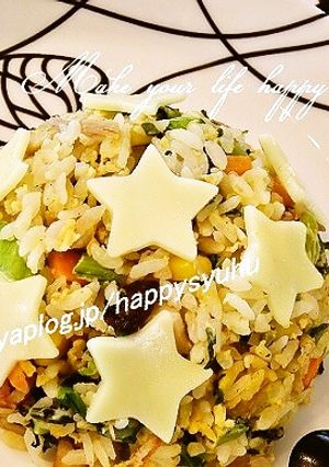 小松菜のパラパラチャーハンwithチーズ-レシピのメイン写真