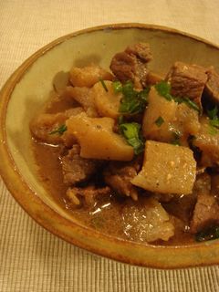 牛肉とこんにゃくの味噌にんにく煮こみ-レシピのメイン写真