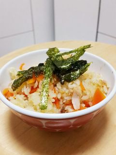 ツナ缶とにんじんの炊き込みご飯-レシピのメイン写真