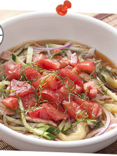 【夏野菜】トマトとなすのエスニック麺-レシピのメイン写真
