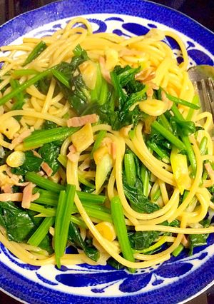 ＊ほうれん草ベーコン醤油パスタ-レシピのメイン写真