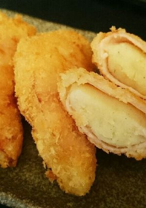 簡単✿揚げないハム巻ポテトサラダコロッケ-レシピのメイン写真