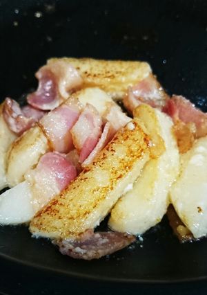 ささっと即席 簡単 お餅とベーコン炒め-レシピのメイン写真
