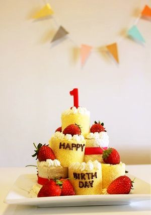 1歳のお誕生日☆離乳食のケーキタワー-レシピのメイン写真