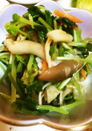 豆苗とキノコのナムル風-レシピのメイン写真