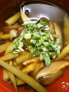 簡単 早い!いんげんと 椎茸のお吸い物-レシピのメイン写真