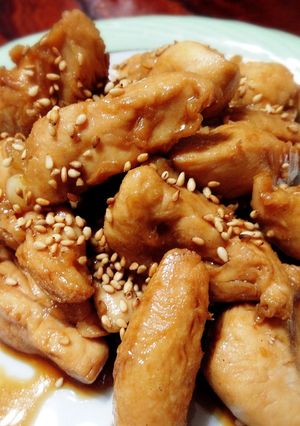 ヘルシーに♪ササミ肉で甘辛炒め☆-レシピのメイン写真