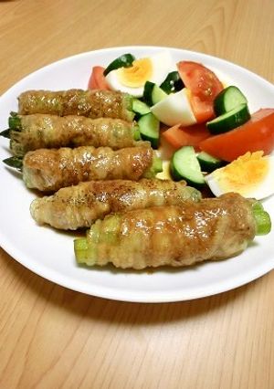 蒸し焼きで柔らか！アスパラの豚バラ肉巻き-レシピのメイン写真