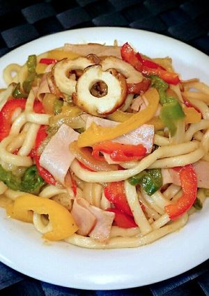 ドレッシングdeｶﾗﾌﾙ焼きうどん-レシピのメイン写真