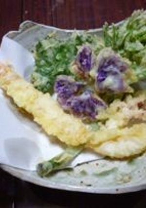 マローの花と葉の天ぷら-レシピのメイン写真