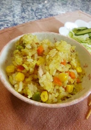 ツナ&ミックスベジの洋風炊き込みご飯-レシピのメイン写真