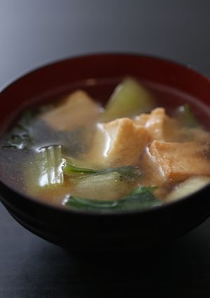 天然だしパックで作る 青梗菜の味噌汁-レシピのメイン写真