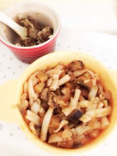 離乳食完了期♡トマトとなすのパスタ♡-レシピのメイン写真