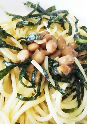 さっぱり☆簡単！ポン酢で納豆パスタ-レシピのメイン写真