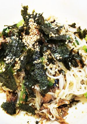 余った素麺で。ゴーヤと鯖と素麺の味噌煮-レシピのメイン写真