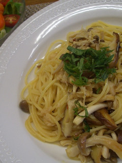 貝柱水煮ときのこのパスタ-レシピのメイン写真