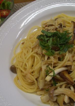 貝柱水煮ときのこのパスタ-レシピのメイン写真