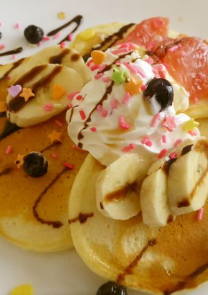 簡単アレンジ!カフェ風パンケーキ-レシピのメイン写真