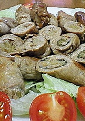☆豚薄切り肉の大葉ネギ巻き☆-レシピのメイン写真