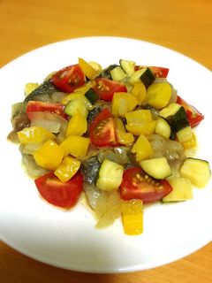 夏野菜と小アジのカラフルマリネ♫-レシピのメイン写真