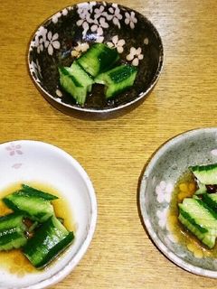 キュウリの蛇腹切りさっぱりぽん酢和え-レシピのメイン写真