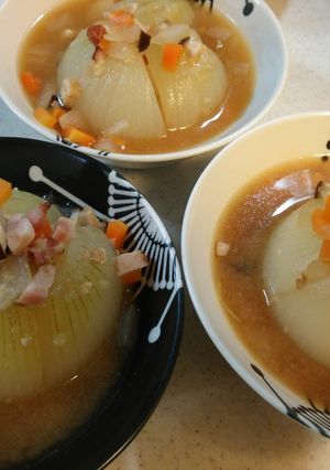 新玉ねぎの丸ごとスープ-レシピのメイン写真