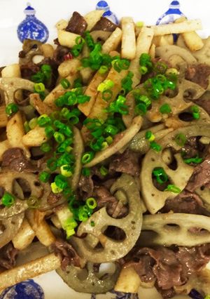 ガッツリヘルシー長芋と連呼の牛肉炒め-レシピのメイン写真