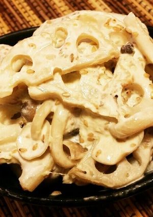 蓮根としめじのワサビ風味サラダ-レシピのメイン写真