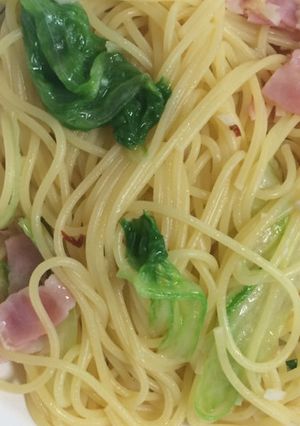 水つけパスタ レタスベーコンのペペロン-レシピのメイン写真