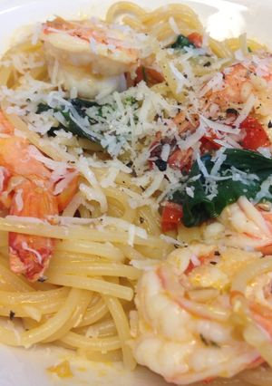 エビとバジルとミニトマトのパスタ-レシピのメイン写真