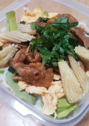 ☆肉味噌のせぶっかけうどん☆0528-レシピのメイン写真