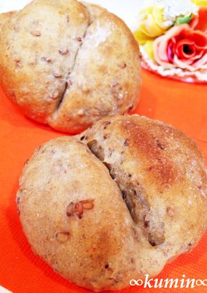 ぷちぷち香ばし♪亜麻仁と玄米粉パン-レシピのメイン写真