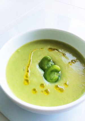 空豆とココナッツオイルのポタージュスープ-レシピのメイン写真