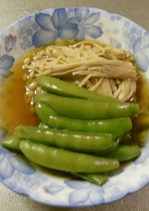 スナップエンドウとえのきのあっさり煮物-レシピのメイン写真