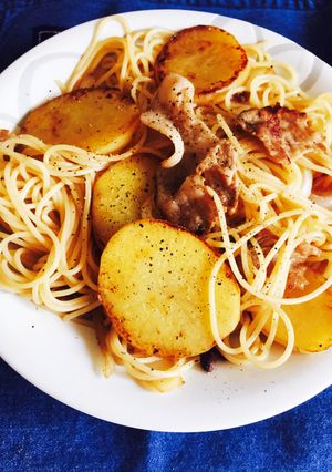 じゃがいもと豚肉のコンソメスパゲッティ-レシピのメイン写真