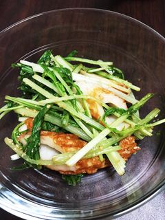 ちくわと水菜の胡麻和え-レシピのメイン写真