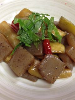 茄子とこんにゃくのピリ辛炒め煮♪-レシピのメイン写真